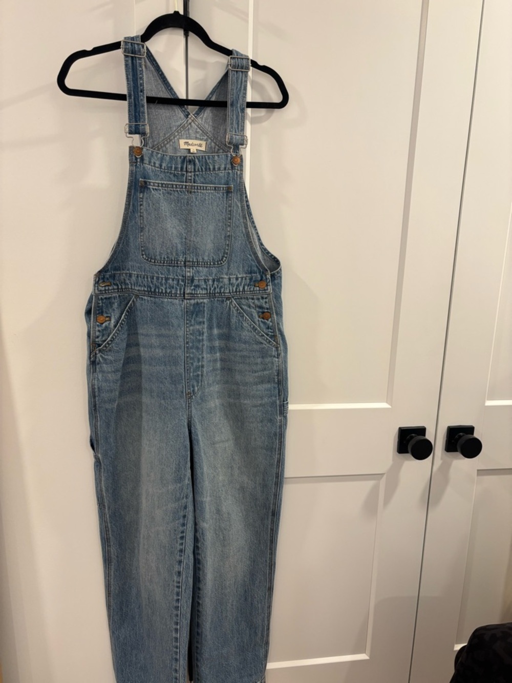 Madewell Light Blue Denim Overalls with Front Carpenter Overalls